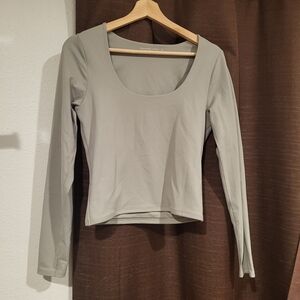 Abercrombie &Fitch Women's Green Long Sleeve Top